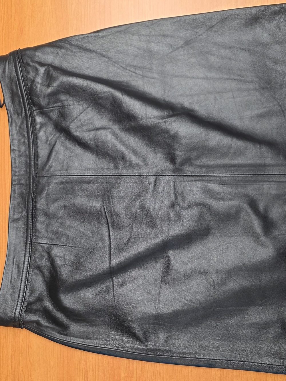 Jacklyn Smith Lamb Leather Midi Skirt Size 14